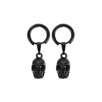 Black Stainless Steel Skull Earrings
