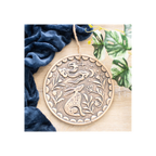 Bronze Midnight Hare Terracotta Plaque