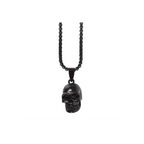 Black Stainless Steel Skull Necklace