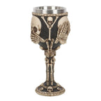 Resin See, Hear, Speak No Evil Skeleton Goblet